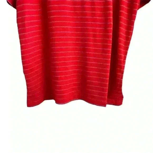Under Armour Men's Large Striped Playoff Polo Shirt Red Moisture-Wicking Casual - Picture 5 of 8